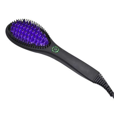 Electric hair straightener comb ceramic straightening hair brush magic hair brush